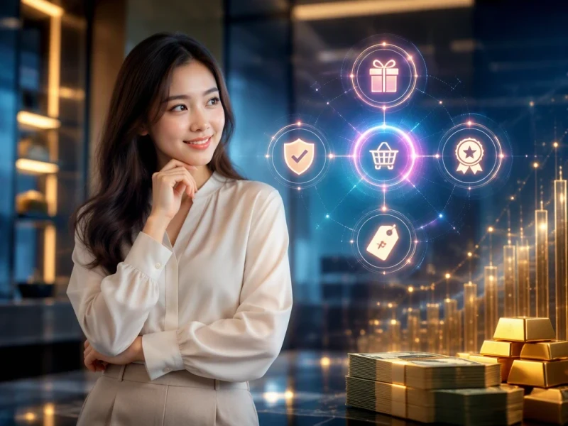 Ẩn dụ cân nhắc lựa chọn: bên trái món quà tặng, bên phải biểu tượng khiên và đồng hồ, thể hiện tiêu chí chọn ưu đãi