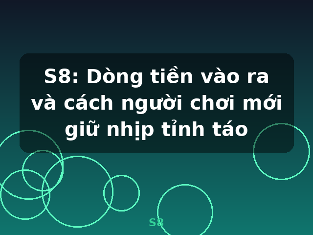 S8: Dòng tiền vào ra và cách người chơi mới giữ nhịp tỉnh táo - S8