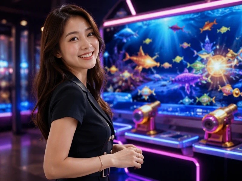 Sơ đồ minh họa các bước tham gia qua các cổng ánh sáng dưới đáy biển trong game bắn cá